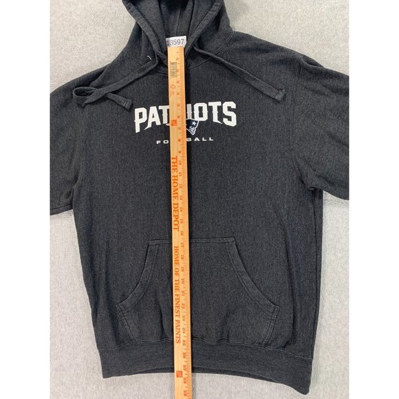 New England Patriots Cotton Blend Football Hoodie Sweatshirt (Men's Medium) Gray - Picture 10 of 12